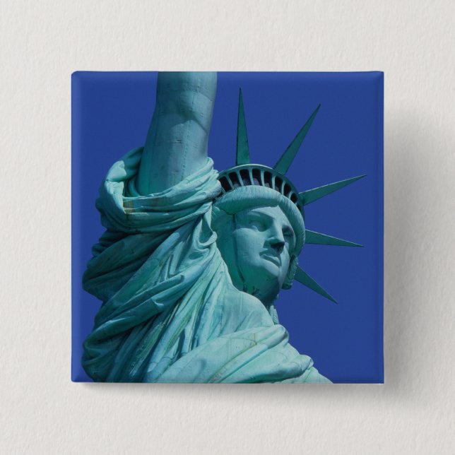 Statue of Liberty, New York, USA 8 15 Cm Square Badge (Front)