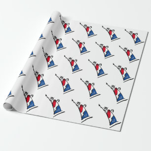 Statue of Liberty NY Red White and Blue Wrapping Paper