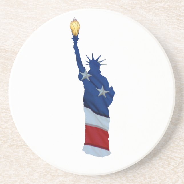 Statue of liberty on any colour coaster (Front)