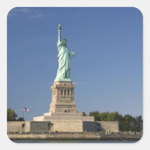 Statue of Liberty on Liberty Island in New 2 Square Sticker