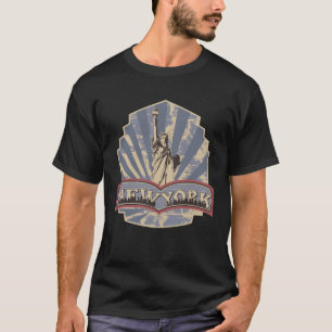Statue of Liberty over New York City T-Shirt