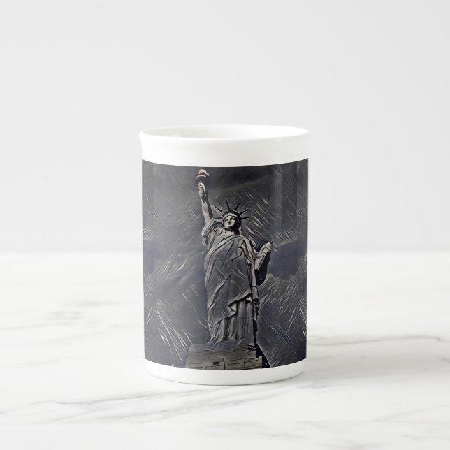 Statue of Liberty painting Bone China Mug (Front)