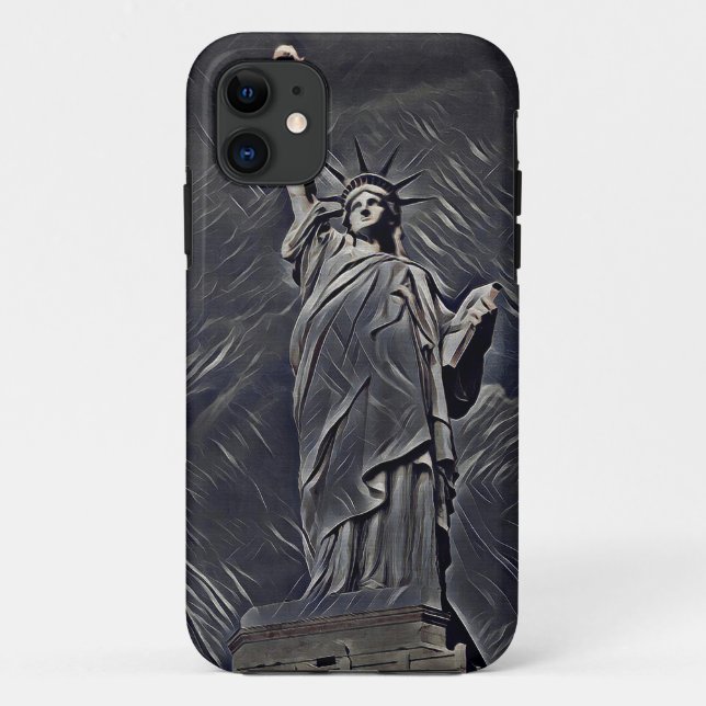 Statue of Liberty painting Case-Mate iPhone Case (Back)