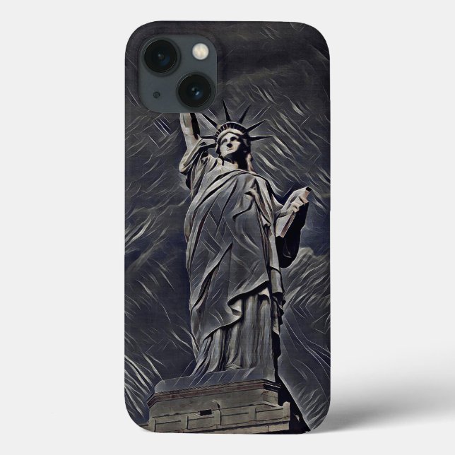 Statue of Liberty painting Case-Mate iPhone Case (Back)