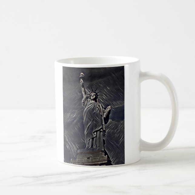Statue of Liberty painting Coffee Mug (Right)