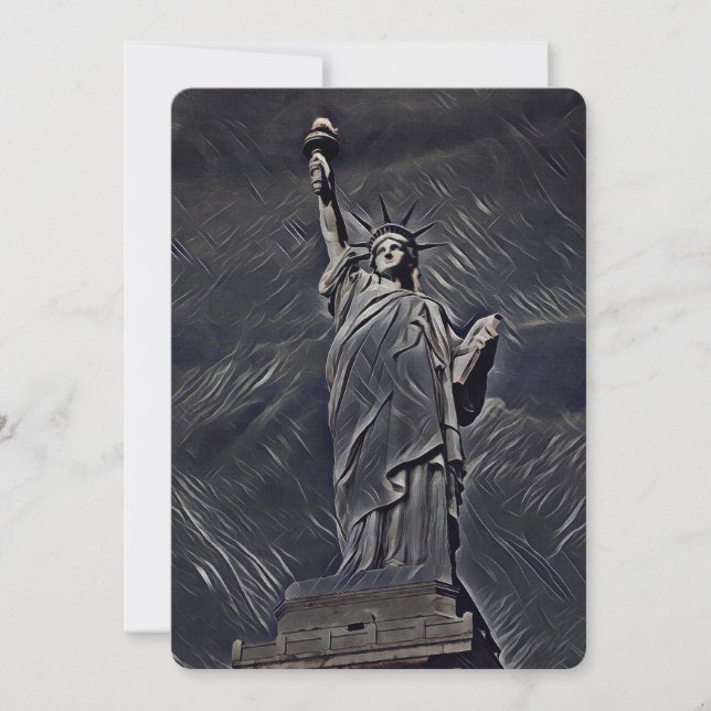 Statue of Liberty painting Invitation (Front)