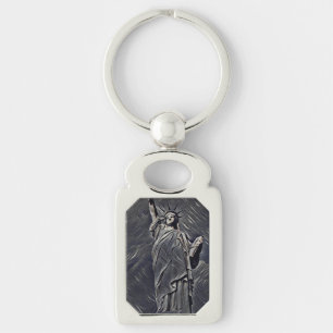 Statue of Liberty painting Key Ring