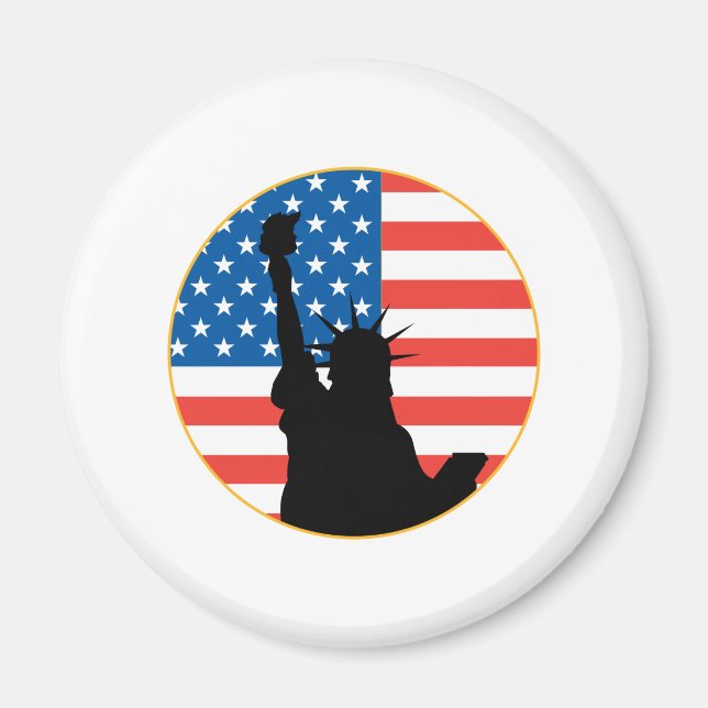 Statue Of Liberty Patriotic Design Magnet (Front)