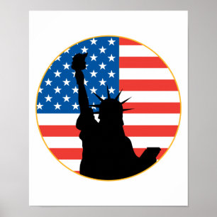 Statue Of Liberty Patriotic Design Poster