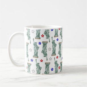 Statue of Liberty - Patriotic Stars Coffee Mug