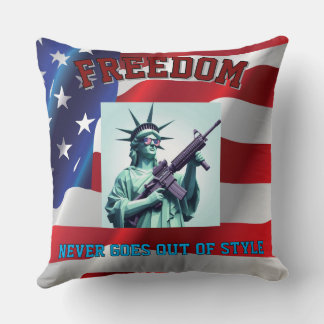 Statue of Liberty Patriotic Sunglasses M4 Rifle Cushion