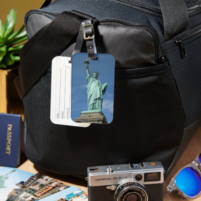 Statue of liberty photo luggage tag (Front & Back)