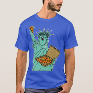 Statue Of Liberty Pizza Independence Day 4th July T-Shirt
