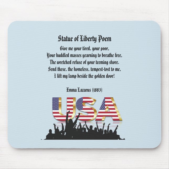 Statue of Liberty Poem, A Nation of Immigrants Mouse Pad (Front)