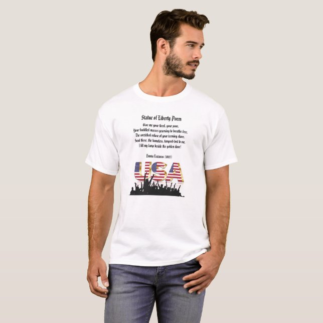 Statue of Liberty Poem, A Nation of Immigrants T-Shirt (Front Full)