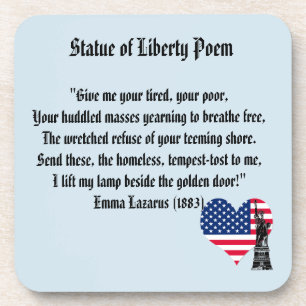 Statue of Liberty Poem Coaster
