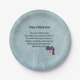 Statue of Liberty Poem Paper Plate