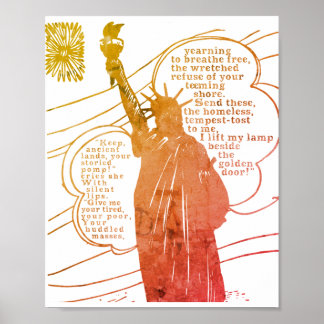 Statue of liberty poem poster