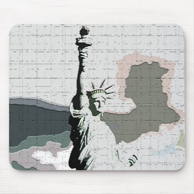 Statue of Liberty Pop Art Mouse Pad (Front)