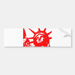 Statue of Liberty Pop Art USA Symbol Bumper Sticker