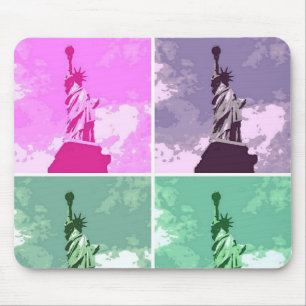 Statue of Liberty Pop Art USA Symbol Mouse Pad