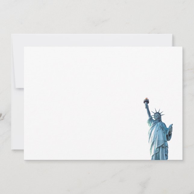 Statue of liberty post-it notes invitation (Front)