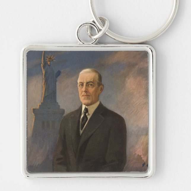 Statue of Liberty & President Woodrow Wilson Key Ring (Front)