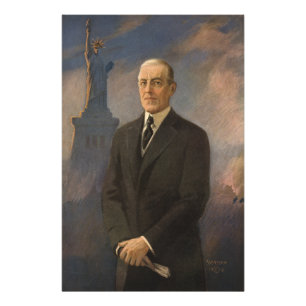 Statue of Liberty & President Woodrow Wilson Photo Print