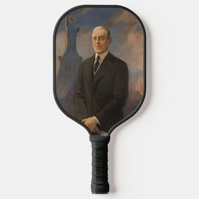 Statue of Liberty & President Woodrow Wilson Pickleball Paddle (Front)