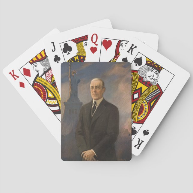 Statue of Liberty & President Woodrow Wilson Playing Cards (Back)