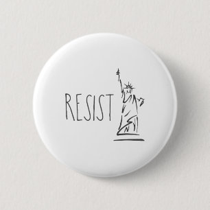 Statue Of Liberty Pro Immigration Resist 6 Cm Round Badge