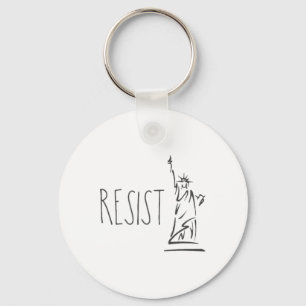Statue Of Liberty Pro Immigration Resist Key Ring