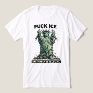 Statue of Liberty Protest • No Human Is Illegal Tri-Blend Shirt