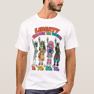 Statue of Liberty Retro Fashion Through 4 Decades T-Shirt