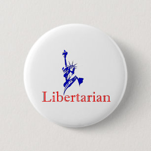 Statue of Liberty -- Retro Libertarian icon 6 Cm Round Badge