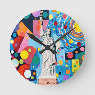 Statue of Liberty Round Clock