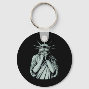 Statue Of Liberty Sad America  Key Ring