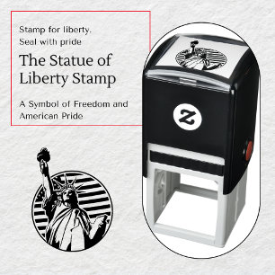 Statue of Liberty Self Inking Rubber Stamp