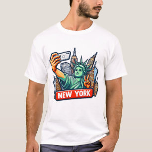 Statue of Liberty Selfie T-Shirt