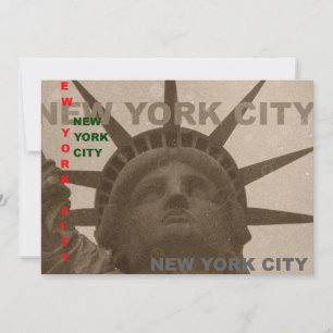 Statue of Liberty Sepia Tones Invitation
