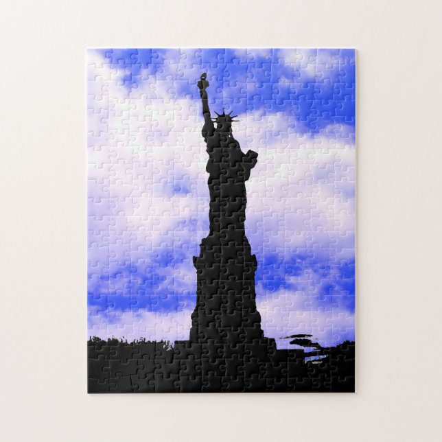 Statue of Liberty Silhouette Jigsaw Puzzle (Vertical)