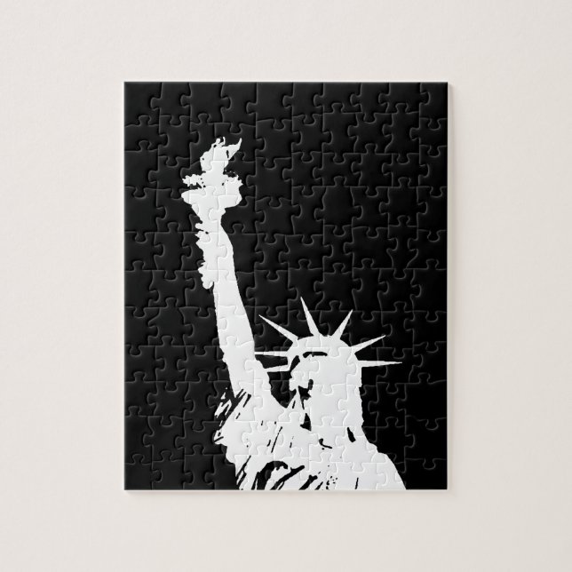 Statue of Liberty Silhouette Jigsaw Puzzle (Vertical)