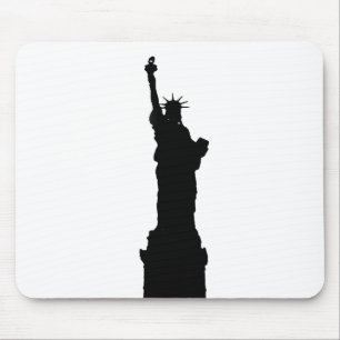 Statue of Liberty Silhouette Mouse Pad