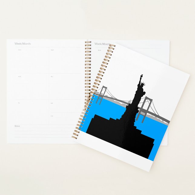 Statue of Liberty Silhouette New York Skyline Planner (Creator Uploaded)