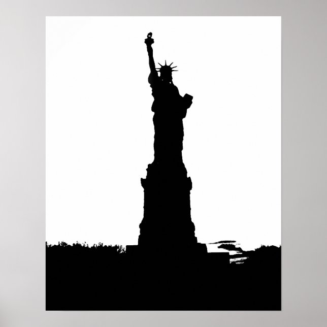 Statue of Liberty Silhouette Poster Print (Front)
