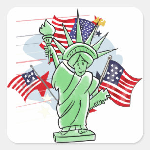 Statue of Liberty Square Sticker