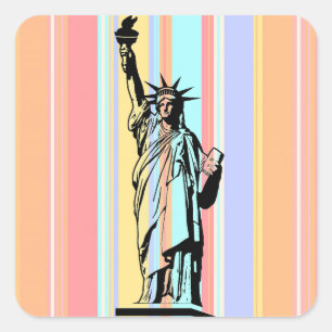 Statue of Liberty Square Sticker