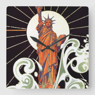 Statue of Liberty Square Wall Clock