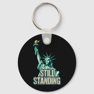 Statue of Liberty Still Standing USA Pride Key Ring