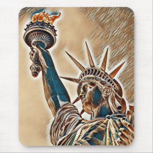 Statue of Liberty stylised Mouse Pad